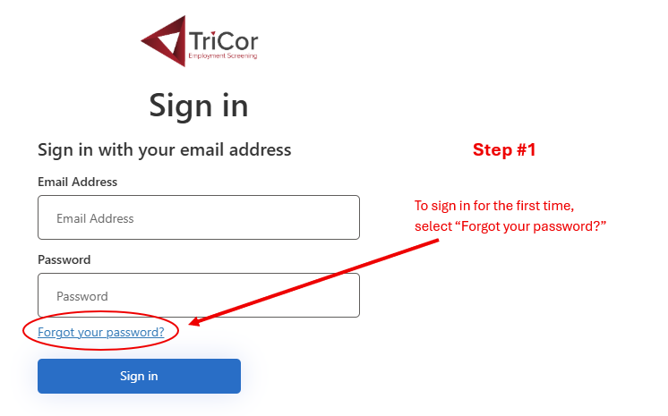 Client Login Step 1