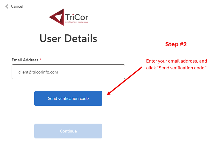 Client Login Step 2