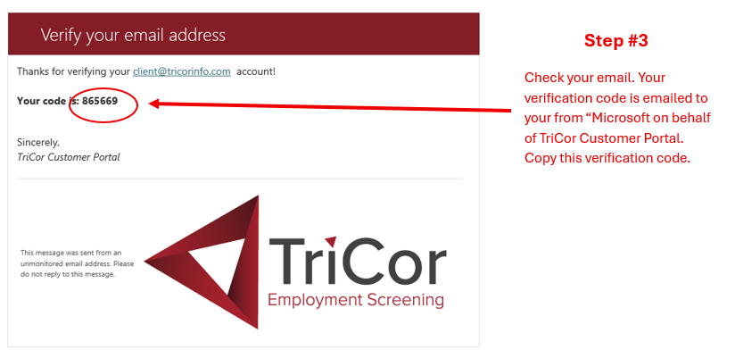 Client Login Step 3